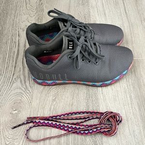 No Bull grey patchwork trainer women’s 8